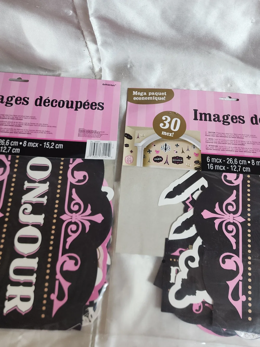 Glitter Chandelier Decorating Kit & Paris Cutouts - Pink